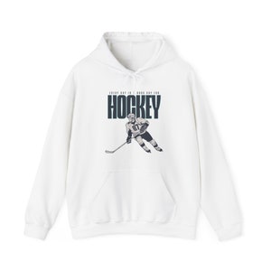 Everyday Hockey Vibes: Player Silhouette Hoodie | Hockey Mom | Gift for hockey player |   Varsity JV High School Hockey | Hooded Sweatshirt