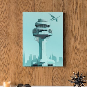 Air Traffic Control Tower Aviation Poster | Aviation Art | Canvas Home Decor | Aviation Poster | Pilot Gift