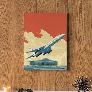 Supersonic Airliner Wall Art - Aviation Art Decor  - Canvas Home Decor - Aviation Gifts and Merchandise