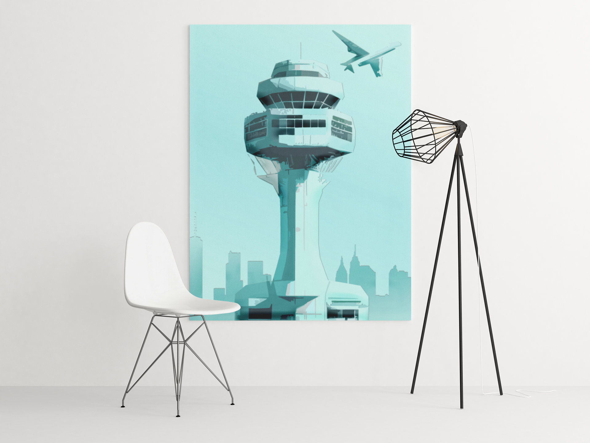 Air Traffic Control Tower Aviation Poster | Aviation Art | Canvas Home ...