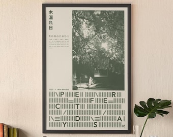 Pôster do filme Perfect Days, pôster de filme, impressão artística, meados do século XX, cinéfilo