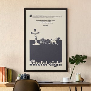 THE HATEFUL ACHT Film Poster , Filmposter, Minimalistisches Poster, The Hateful Eight Poster, Tarantino Print, Kunstdruck, Wandkunst, Tarantino
