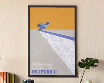 Inception Movie Poster, Minimalist Film Art Print