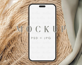 Mockup telefoonuitnodiging, psd-mockup iPhone-scherm, sjabloon digitale uitnodiging