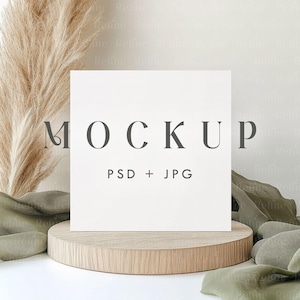 Mockup de cartão quadrado, mockup de cartão de convite, mockup de cartão de felicitações, PSD de cartão de casamento, mockup digital de modelo de cartão de presente