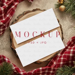 Maqueta de tarjeta de boletos de 7x3, paquete de maqueta de tarjeta de boletos para fiestas, maqueta de evento navideño y concierto de invierno, maqueta de vale de regalo festivo para Navidad