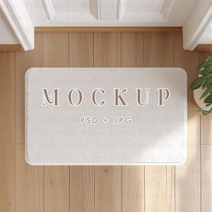 Doormat Mockup, Sublimation Floor Mat PSD, Rustic Door Mat Mockup PSD, Blank Welcome Mat Mockup, Mat Digital File Mockup Smart Object