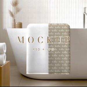 Mockup de toalha de banho em PSD, mockup de toalha de tecido de algodão macio em PNG, mockup de toalha de banho ou de mão de praia, mockup de tecido para casa e decoração de banheiro