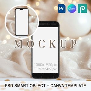 iPhone-skärmmockup, digital inbjudningsdisplay, smartphonemockup, sociala medier-mockup, babyshower-telefonmockup, födelsedagsinbjudan PSD