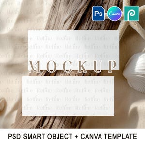 Gift Travel Ticket Mockup PSD PNG, 7x3 Event Voucher Card Canva Mockup, Surprise Trip Ticket Display, Summer Wedding Party DL Ticket Mockup