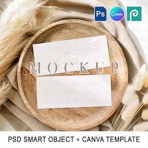 Boho-cadeaubonkaartmodel PSD, cadeaubon canva png, 7 x 3 ticketkaartmodel, kaartmodel bruiloftsfeestje, mockup verrassingskaartje