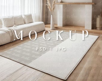 Rug Mockup, Carpet Templates PSD, Living Room Carpets Mockup, Floor Mat Mockup, Rugs Mockup PSD Smart Object, Carpet Digital interior mockup