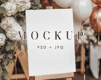 Welcome Sign Mockup, Seating Chart Mock-up PSD, Wedding Welcome Sign Mock up, Seating Chart 18x24 PSD Mockup, Reception Poster Template