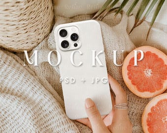 iPhone 16 Case Mockup, Tough Case Mock-up, Branding Simple Phone Case Mock up, Phone Case Mockup PSD, Case iPhone 16 Digital Mockup Template