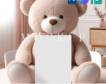 Baby Invitation Mockup, 5x7 Card Canva PSD, Baby Shower Invite Template, Nursery Cards Display