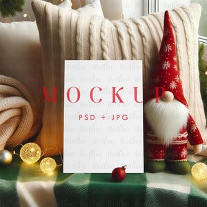 Uitnodigingskaartmodel, wenskaartmodel, kerstcadeaukaart, vakantie-uitnodigingsmodel, nieuwjaar 5 x 7 postkaartmodelmodel PSD