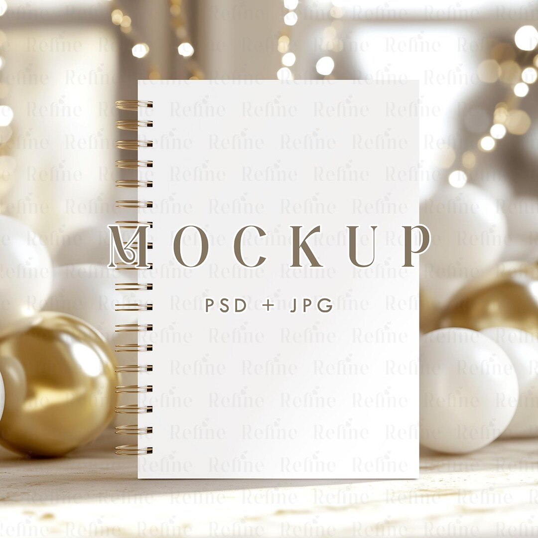 Spiral Notebook Mockup PSD, Blank Spiral Notebook Journal Mockup, A5 ...