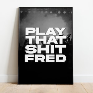 Fred Wieder | Musik Druck | Techno Print | House Musik | Fett | Songtext | Zitat | Trendy Print | A3 A4 A5 | DJ | Fred Wieder Druck | Poster