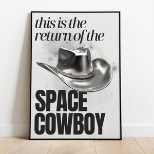 Jamiroquai Space Cowboy | Music Print | Techno Print | House Music | Bold | Lyrics | Quote | Trendy Print | A3 A4 A5 | DJ