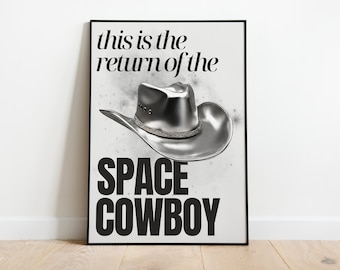 Jamiroquai Space Cowboy | Music Print | Techno Print | House Music | Bold | Lyrics | Quote | Trendy Print | A3 A4 A5 | DJ