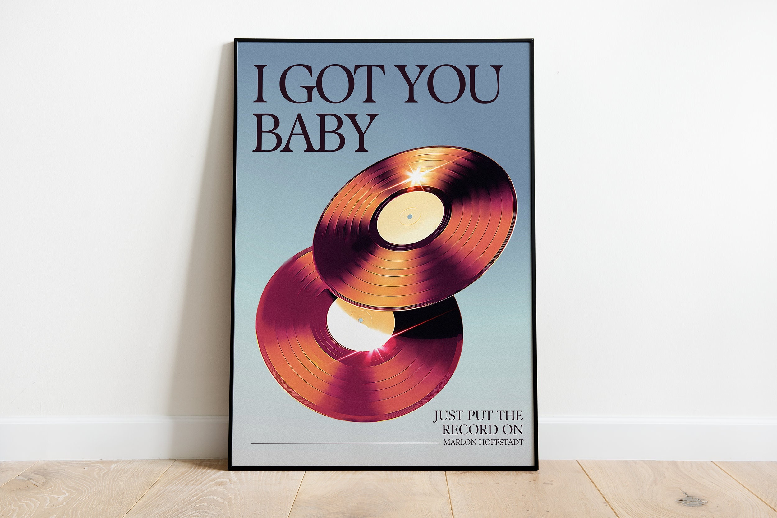 Marlon Hoffstadt I Got You | Music Print | Techno Print | House Music | Bold | Lyrics | Quote | Trendy Print | A3 A4 A5 | DJ