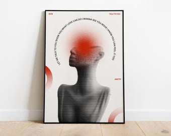 Talk To You ANOTR | Music Print | Techno Print | House Music | Bold | Lyrics | Quote | Trendy Print | A3 A4 A5 | DJ