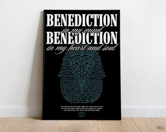 Bendición en mi mente / Impresión musical / Póster original / Música house / Atrevido / Letra / Cita / Impresión moderna / A3 A4 A5 / DJ