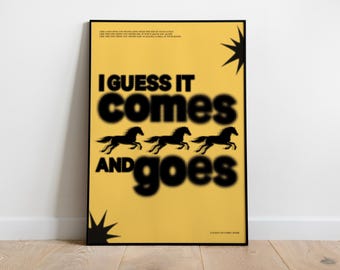 Comes and Goes Kettama Inspired | Music Print | Techno Print | House Music | A1 A3 A3 A4 A5 |