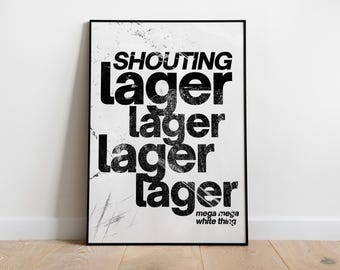 Born Slippy Underworld | Music Print | Techno Print | House Music | Bold | Lyrics | Quote | Trendy Print | A3 A4 A5 | DJ