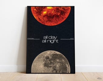 All Night Long Chris Stussy | Music Print | Techno Print | House Music | Bold | Lyrics | Quote | Trendy Print | A3 A4 A5 | DJ