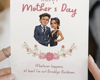 Cheeky Mother's Day Card: Brooklyn Beckham Joke, Celebrity Humour For Mum