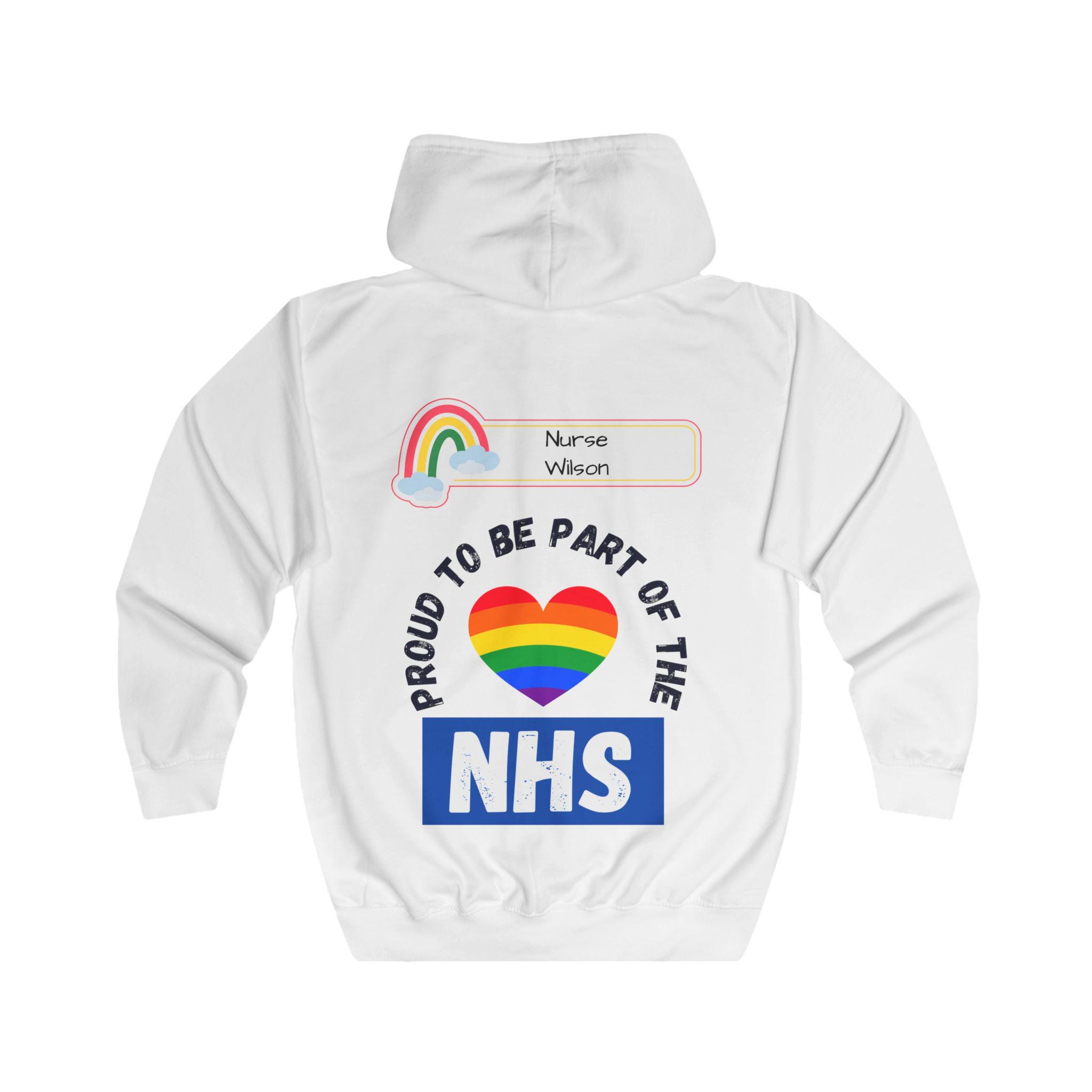Personalised Proud to Be Part of NHS Unisex Full Zip Hoodie