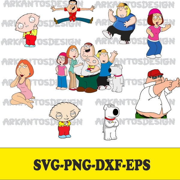 Family Guy Svg | Digital File | Download Only | Cricut | Vector| Svg,Eps,Png,Dxf