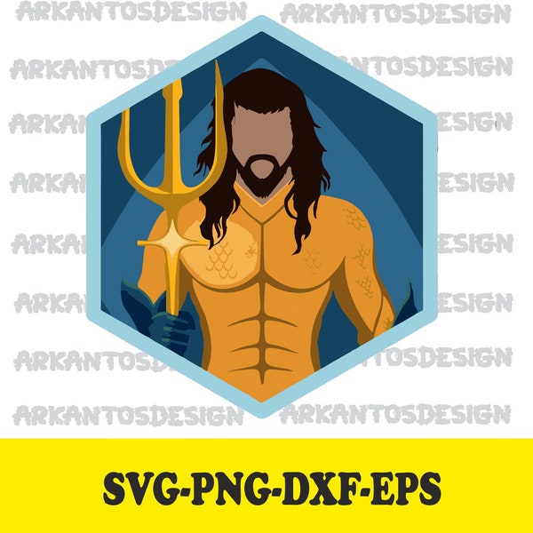 Aquaman Sillhouette Svg / Hero Design Svg / Instant Download / Digital File / Svg, Png, Dxf, Eps