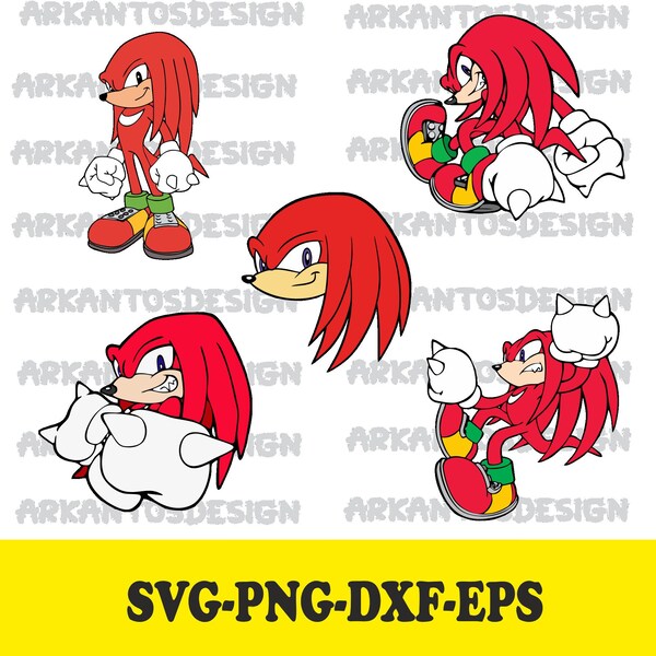 Knuckles Svg Bundle / Digital File / Download Only / Cricut / Vector / Svg Eps,Png, Dxf