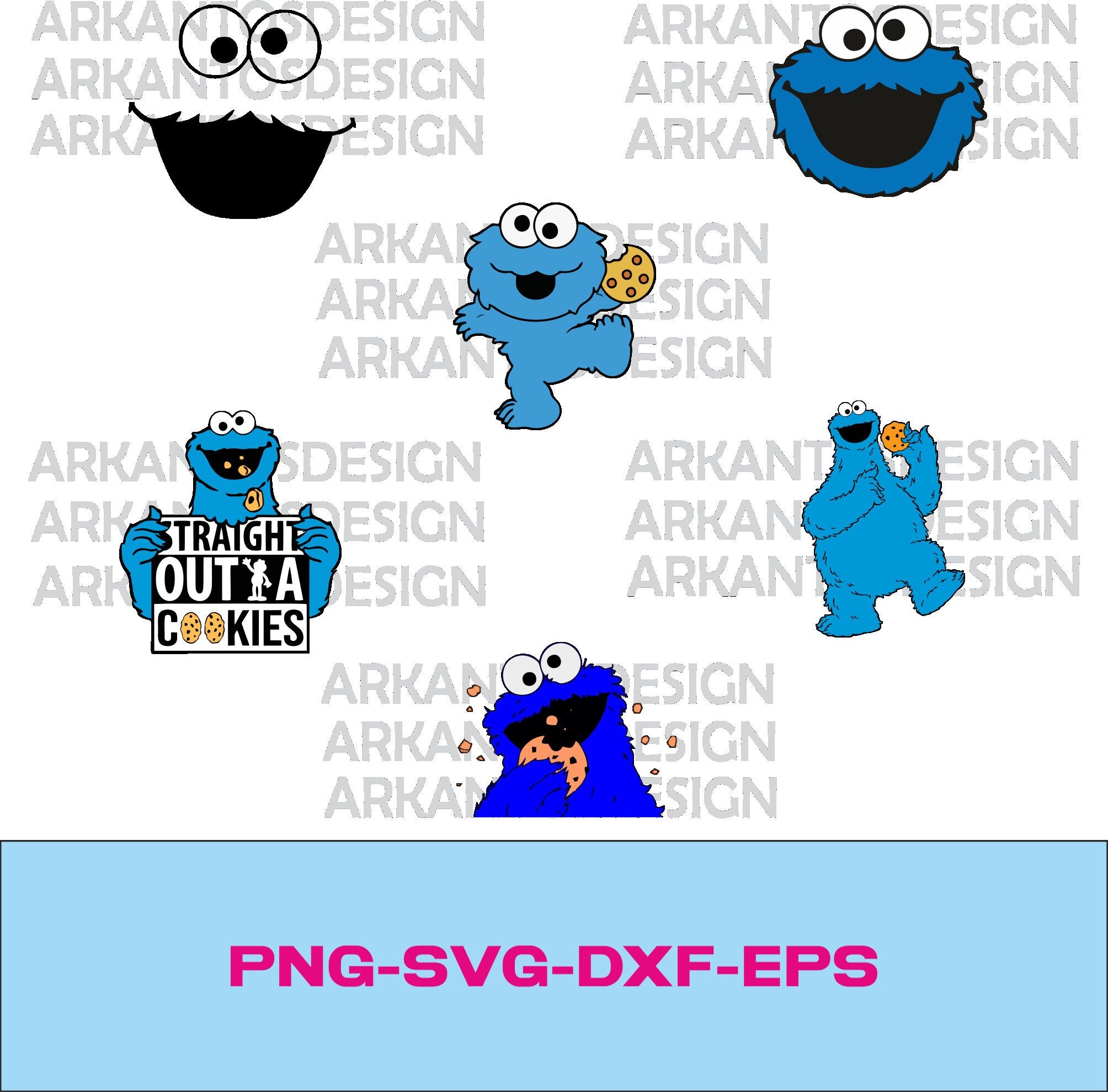 Baby Cookie Monster SVG - Gravectory