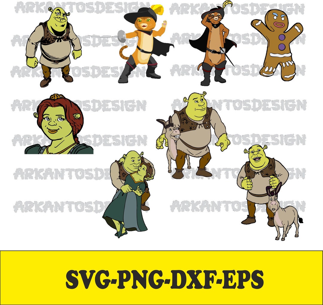 Shrek Svg File, Svg Bundle, Vector, Cricut, Silhouette, Cut Files ...