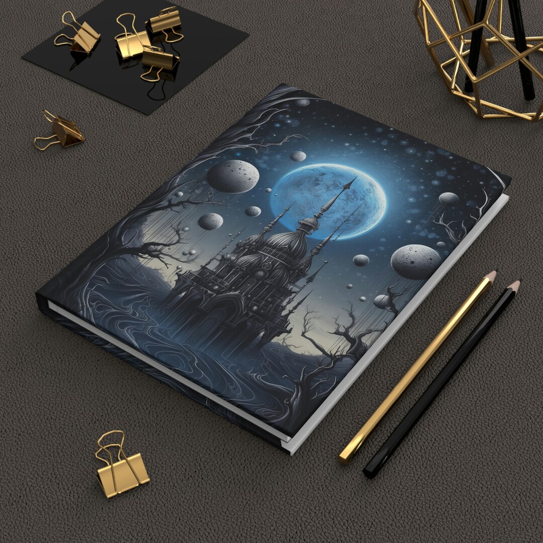 Celestial Moon in the Sky Hardcover Journal Matte || Spiritual Journal ...
