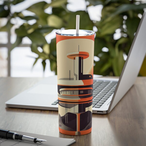 Space Age Minimalism  || Sublimation Art || 20 oz. Tumbler Sublimation Design || Tumbler Wrap || Commercial Use Digital Download