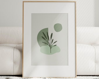 Sage Green Boho Wall Art, Sage Green Print, Sage Green Poster, Mid Century Modern Boho Print, Printable Wall Art, Boho Wall Decor, Bohemian