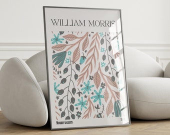 Beautiful Pastel Color William Morris Print, William Morris Poster, Museum Exhibition Wall Art, Printable Wall Art, Famous Painting Decor