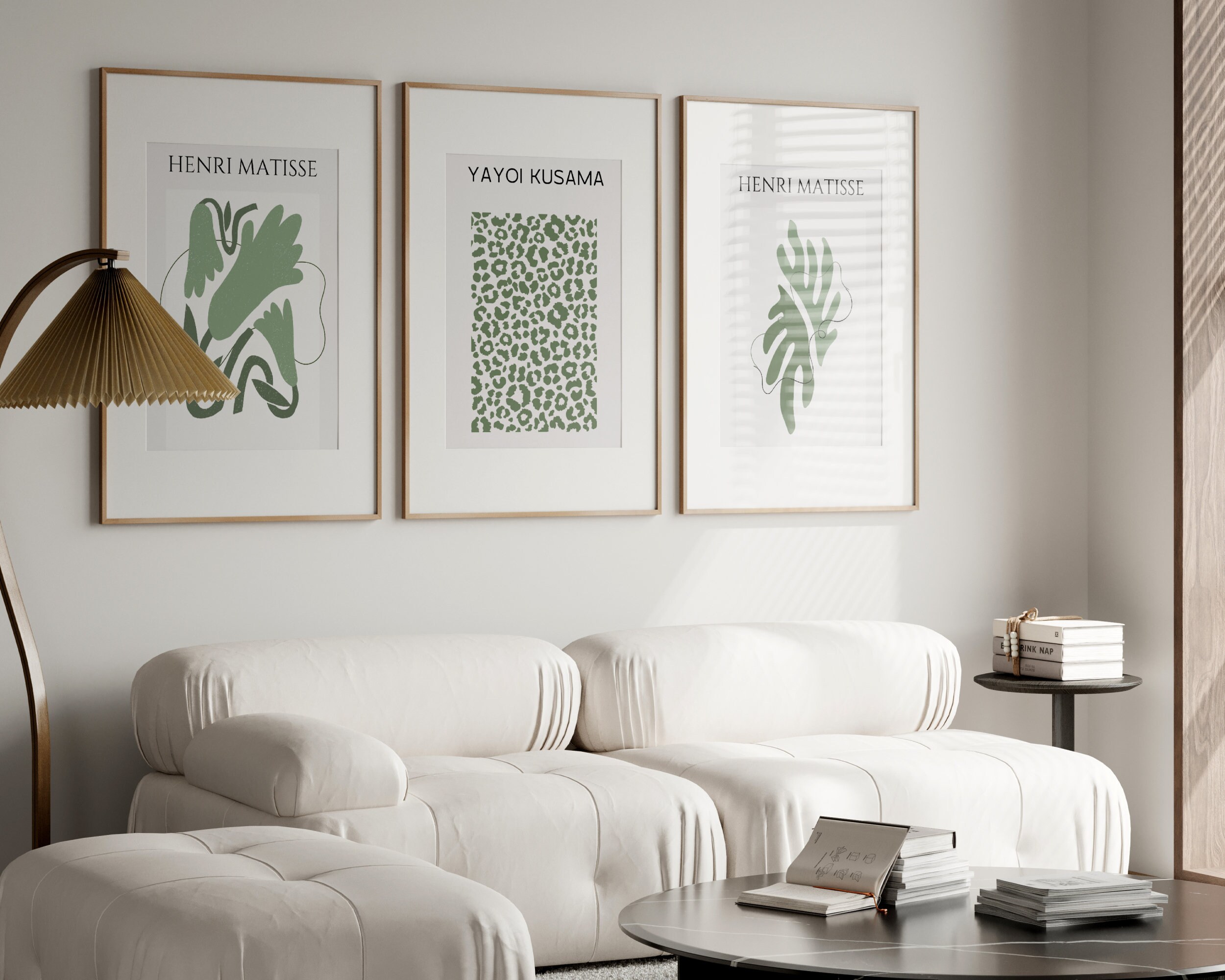 Sage Green William Morris Botanical Wall Art Prints - Large Size, Set Of Pictures For Living Room
