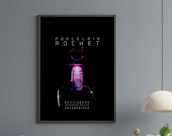 The dark "Porcelain Rocket" Movie Poster, A3 300DPI concept art.