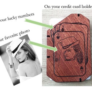 Porta cartão de crédito com foto gravada