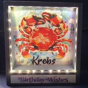 Biglietto di auguri per il cancro con cornice illuminata