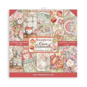 Stamperia, Casa Granada Paquet de papier 12 x 12 pouces