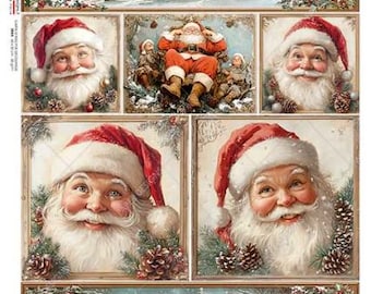 Paper Designer, Rice Paper Cute Santa