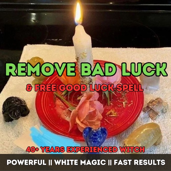 Remove Bad Luck Spell, Banish Negative Energy, Cleansing Spell, White Magic, Spell Caster