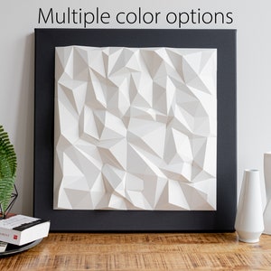 Escultura de arte de pared dimensional contemporánea "Cielo poligonal", varios colores disponibles / 40x40 cm
