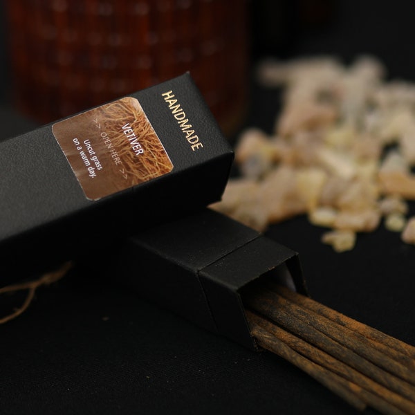 Vetiver Incense Sticks by Inception Bodhi. Traditional, Handmade, Bespoke, Natural and Sustainable. (Meditation Incense Sticks)
